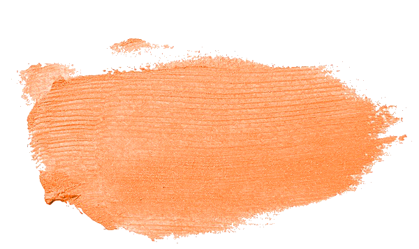 Dekorativer orangefarbener Pinselstrich